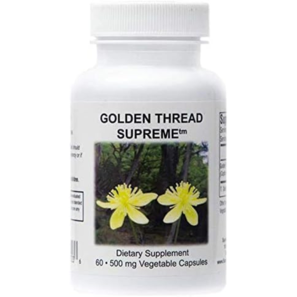 Supreme Nutrition Golden Thread, 60 Pure Coptis Chinensis Vegetarian Capsules