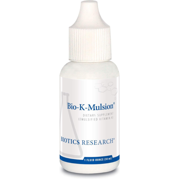 Biotics Research Bio K Mulsion Strong Bones, Heart Health, Blood Clotting Support, Liquid Vitamin K, K1 phytonadione, 1 fl oz