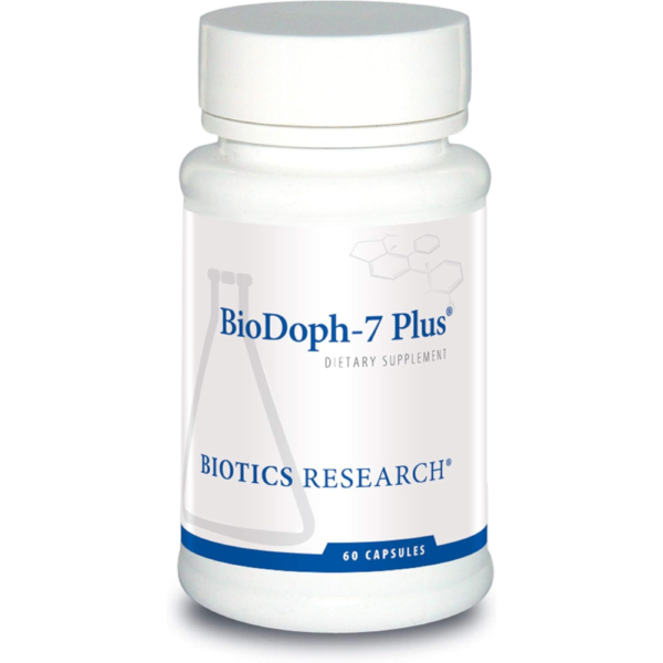 Biotics Research BioDoph7 Probiotics Prebiotics Promotes Healthy Gut, Digestion Relief and Clearer Skin 60 Capsules