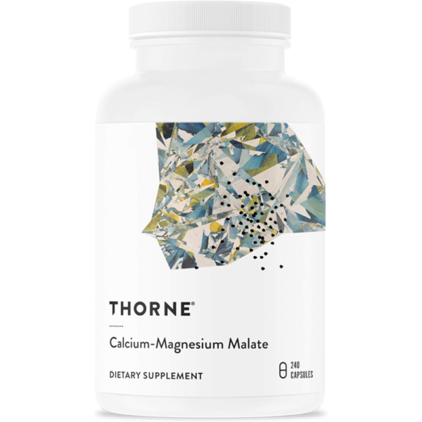 Thorne Calcium-Magnesium Malate - Gluten-Free Supplement with Magnesium & Calcium Supports Bone Health & Muscle Fatigue - 240 Capsules