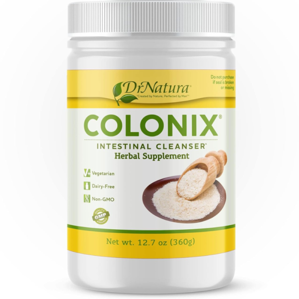 Dr Natura Colonix Intestinal Cleanser, All-Natural Daily Fiber, Colon Detox and Cleanse, Supports Healthy Colon, Intestines, Gut, 30 Day Serving, 12.7 Oz