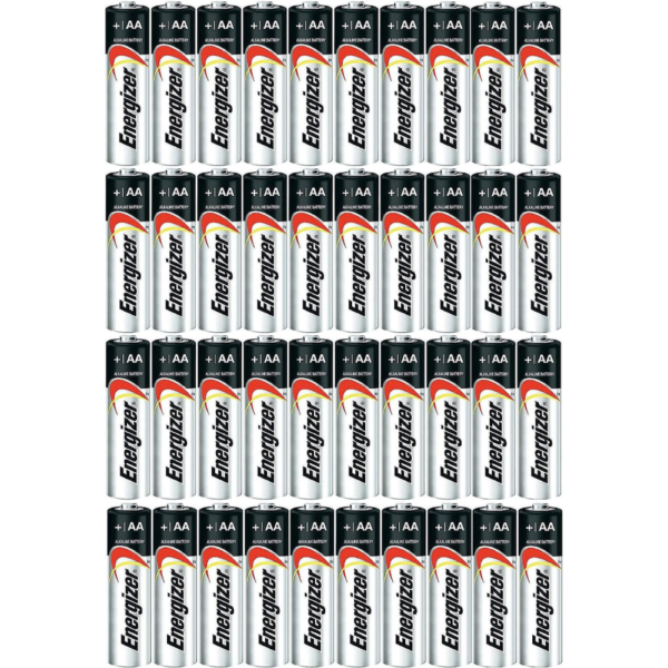 Energizer AA Max Alkaline E91 Batteries Made in USA - Expiration 12/2024 or Later - 40 Count