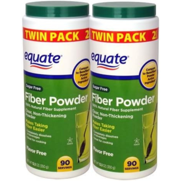 Equate Sugar-Free Fiber Powder - 90 Servings, 12.3 oz (2 Pack)