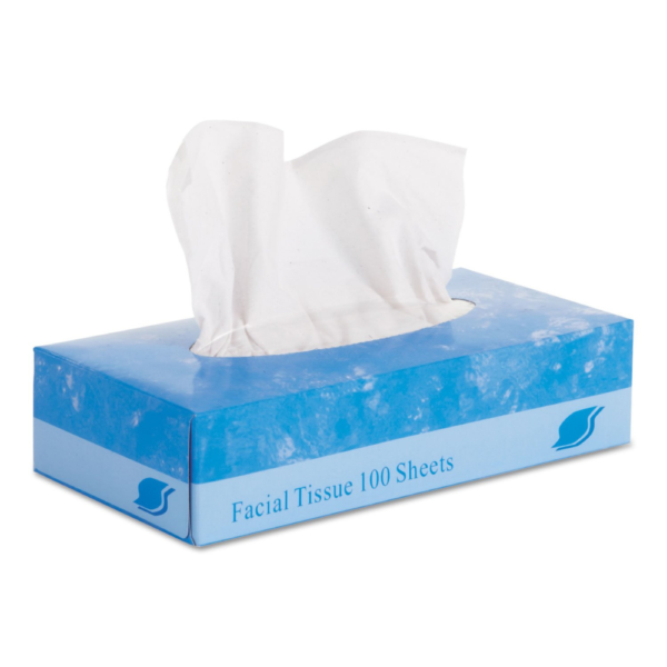 GEN 6501 Facial Tissue, Flat Box, 2-Ply, 8-Inch x 8.3-Inch , 100/Box, 30 Boxes/Carton