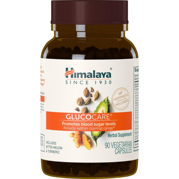 Himalaya GlucoCare Herbal Supplement, Metabolism Support, Pancreatic Support, Triphala, Bitter Melon, Turmeric, Gluten Free, Vegan, 90 Capsules