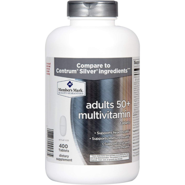 Member's Mark Daily Multivitamin Tablet (Adults 50+ Multivitamin 400 Count)