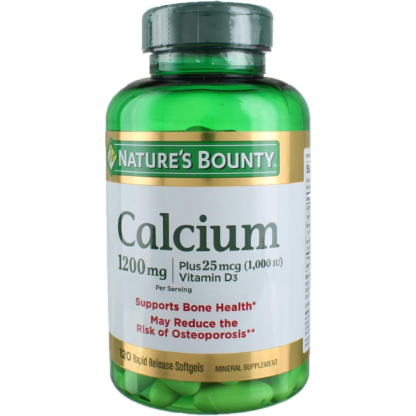 Natures Bounty Calcium Plus Vitamin D3 1200 miligram Capsules - 120 Ea, Pack of 3