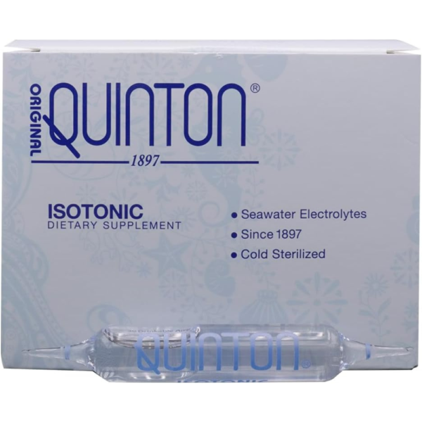 Quicksilver Scientific Original Quinton Isotonic Solution with Sea Water Minerals + Alpine Spring Water - Liquid Hydration, Electrolyte + Multi Minerals Supplement (30 Single Serving Vials)