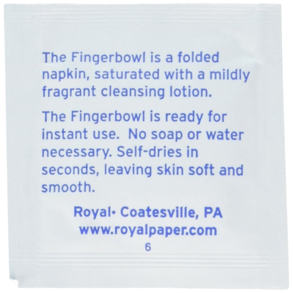 Royal RF1MB Moist Wet Wipe Towelette, Individually Wrapped, Package, 1000 Count (Pack of 1), White
