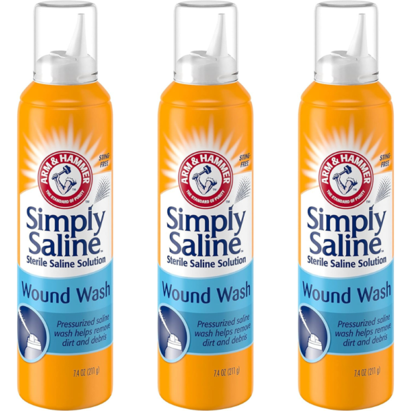 Simply Sterile Saline Wound Wash Spray - 7 oz, Pack of 3