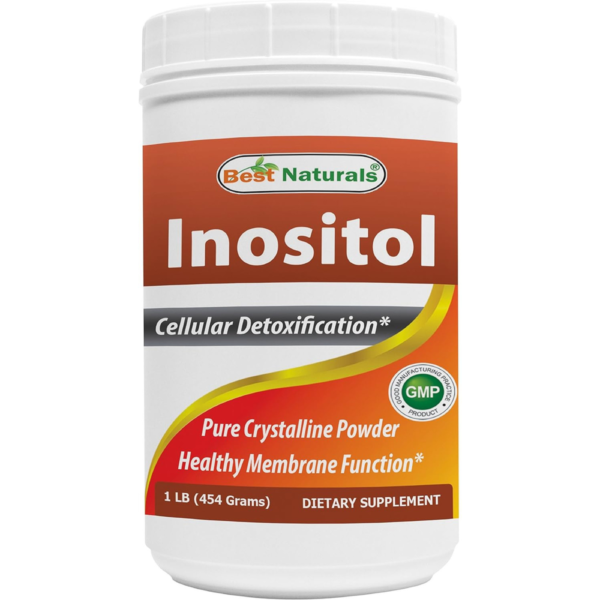 Best Naturals Pure inositol Powder (Vitamin B8), 1 Lb Supports Healthy Liver Function, Promotes Cellular Detoxification & Supports Membrane Function