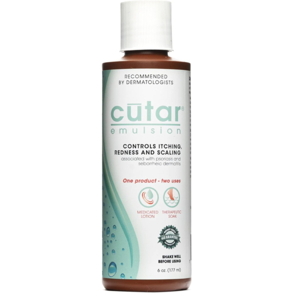 Cutar Emulsion Cream - Coal Tar Lotion for Relief from Eczema, Psoriasis, and Dermatitis - Helps Soothe Itchy Flaky Skin, Redness, Dryness, and Inflammation