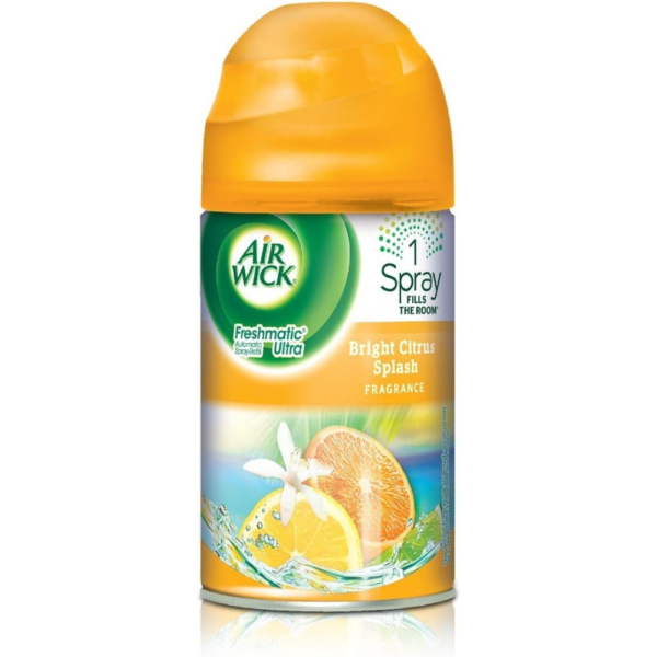 Air Wick Freshmatic Automatic Spray Air Freshener, Bright Citrus Splash, 4 Refills, 6.17 Ounce