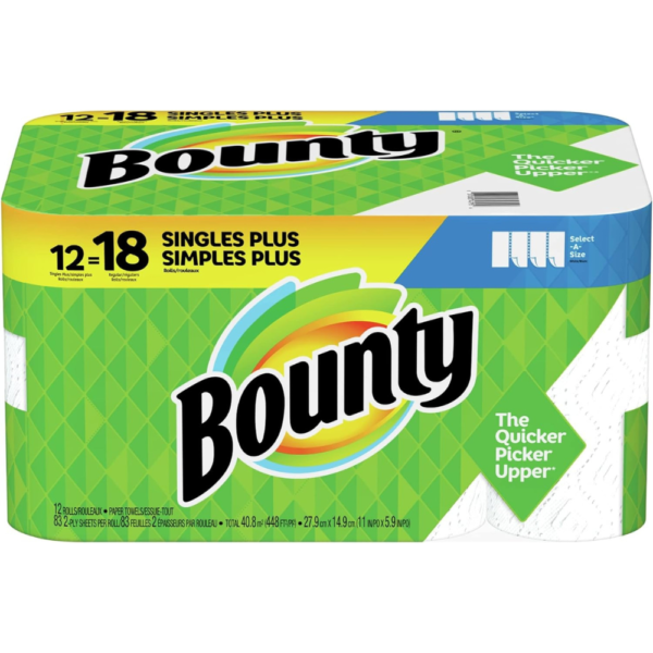 Bounty Select-A-Size Paper Towel, 83 Count (Pack of 12), White 996