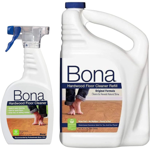 Bona Hardwood Floor Cleaner, Original Formula, 96 Ounce Refill, Plus Bonus 22 Ounce Spray