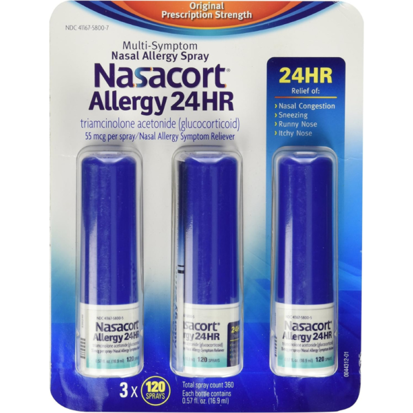 Nasacort Allergy 24hr Non-Drip Nasal Spray (120 Sprays, 3 pk.)