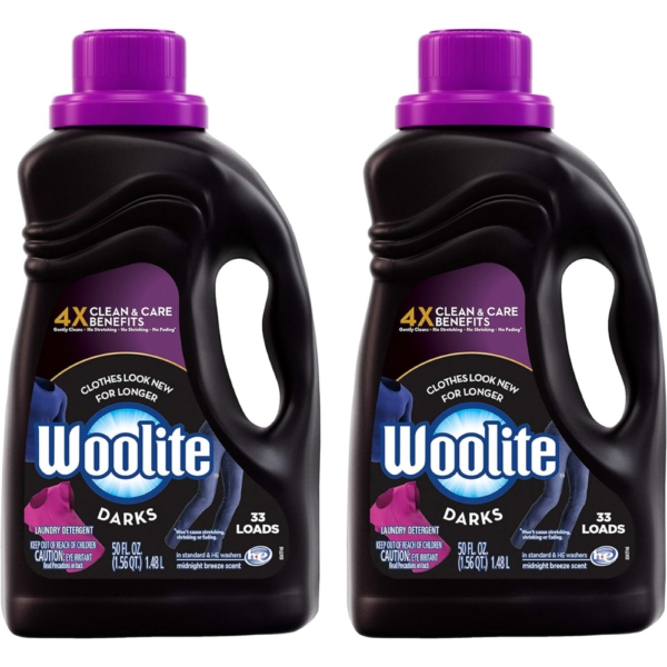 Woolite Dark Care Laundry Detergent, Midnight Breeze Scent, 50 oz/ 33 Loads *Packaging May Vary* (Pack of 2)